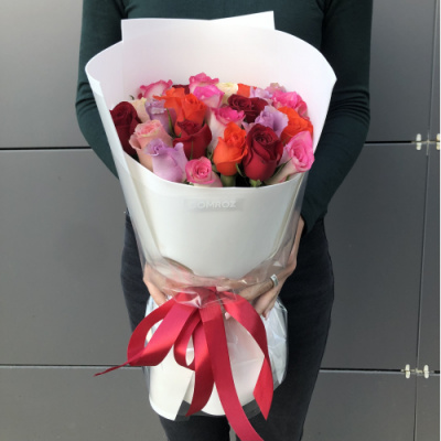 Букет 25 роз Кения Микс